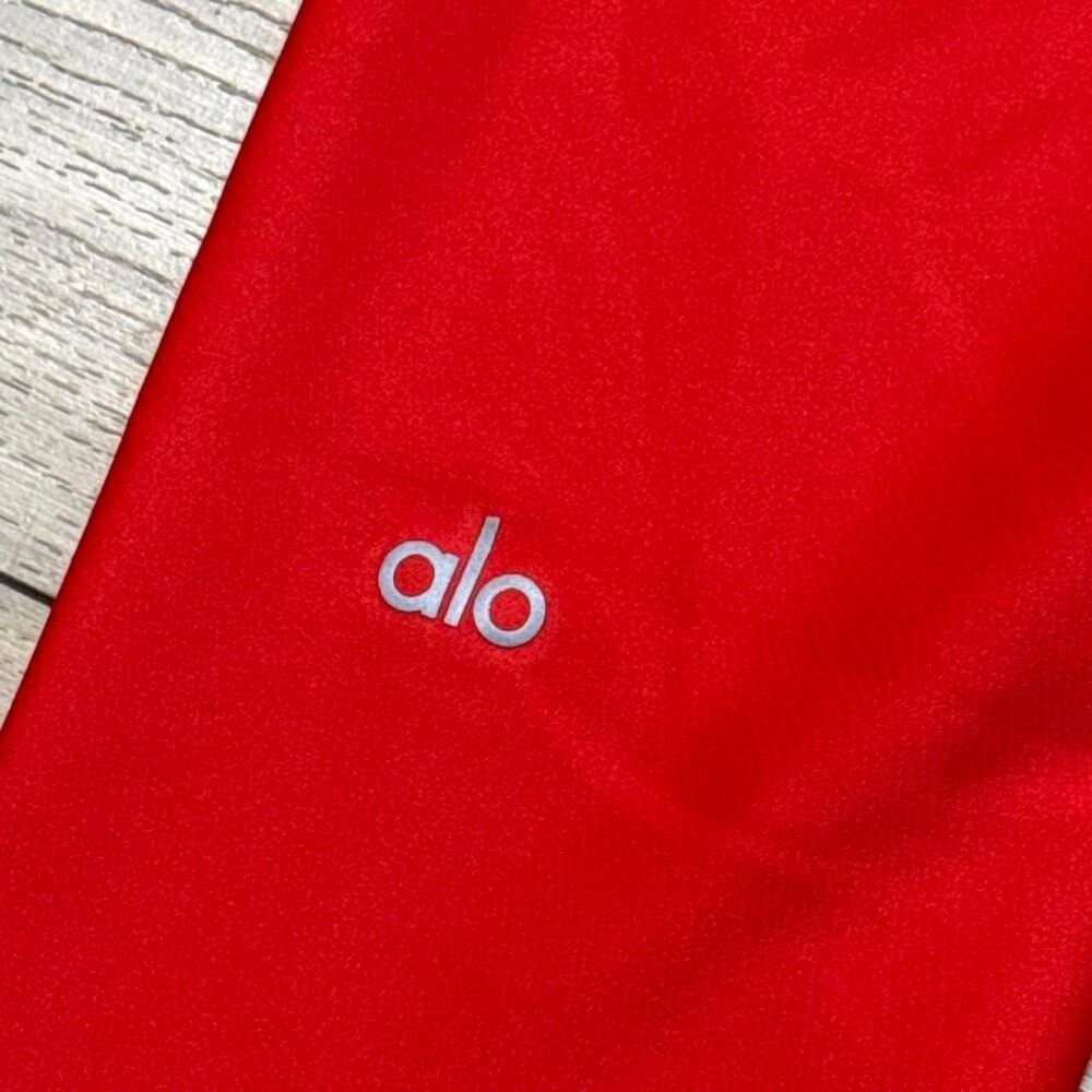 Alo-yoga Women's Red and Orange Leggings - Picture 2 of 6